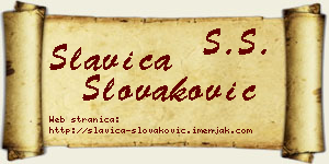 Slavica Slovaković vizit kartica